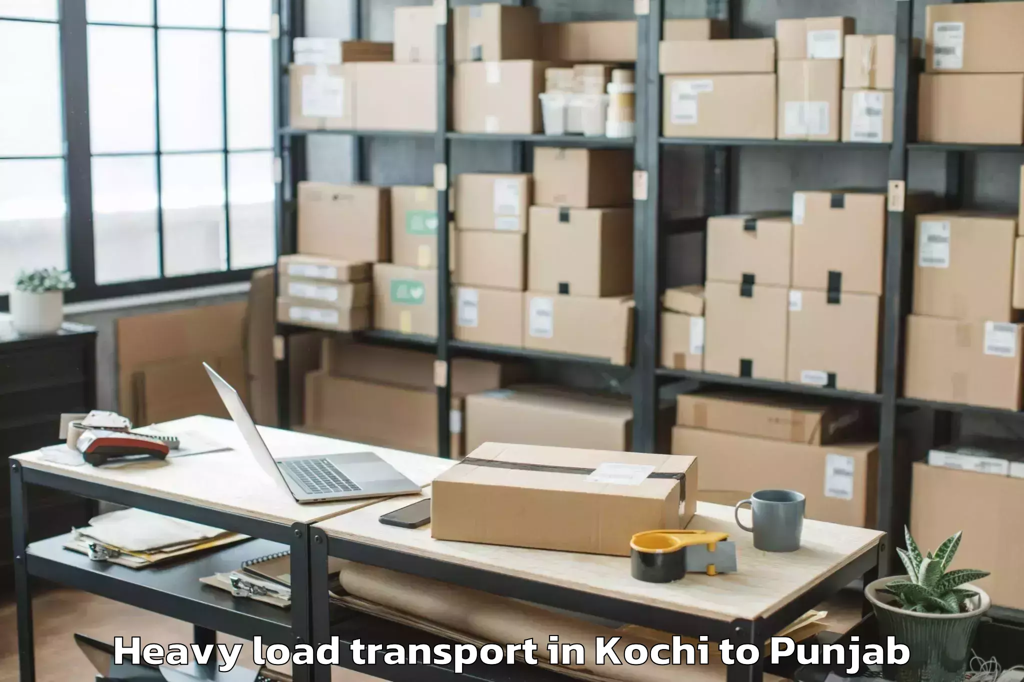 Book Kochi to Rampura Phul Heavy Load Transport Online